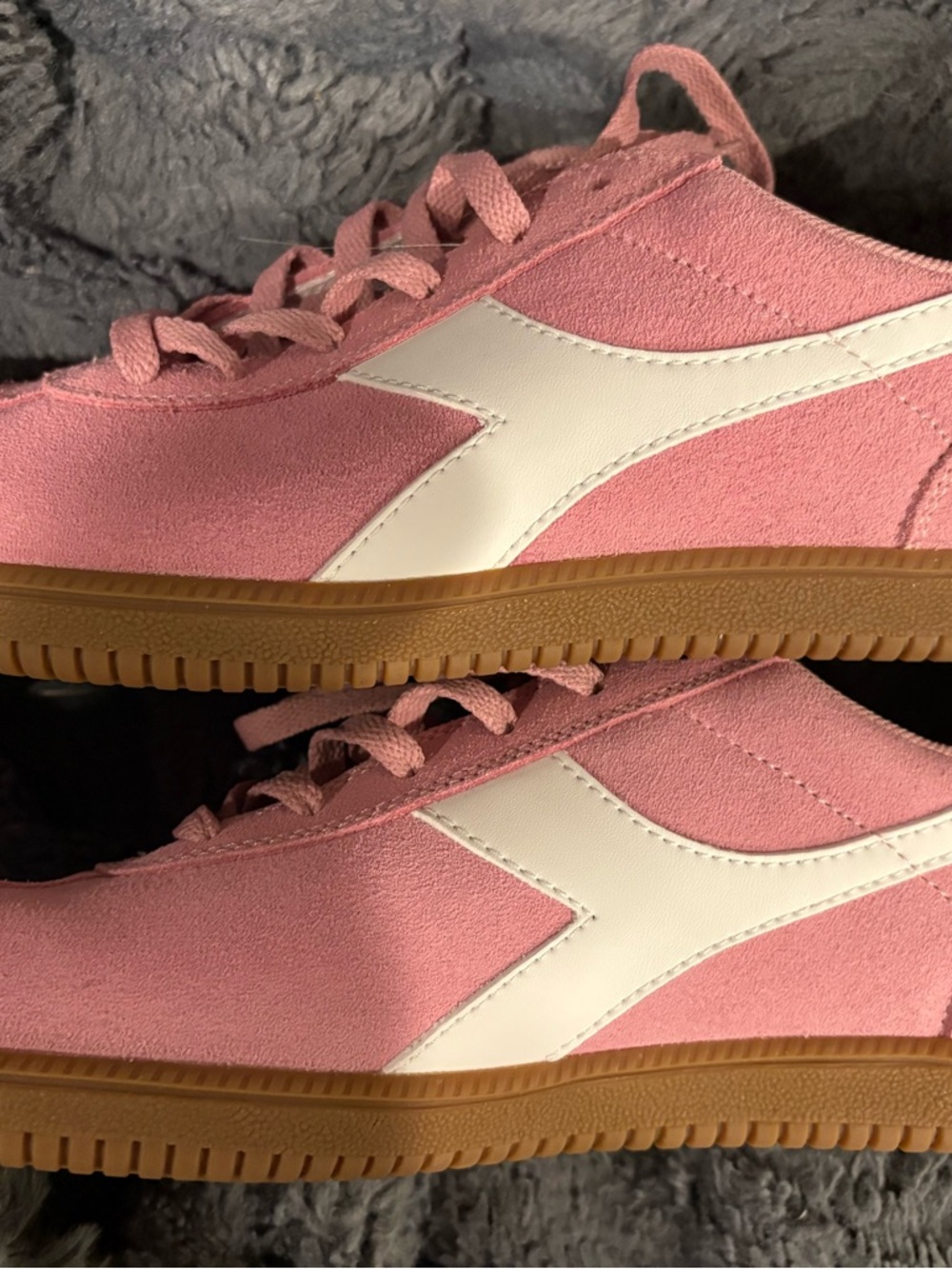 Diadora Tokyo Pink Orchid Smoke Suede Sneakers with White Side Chevron